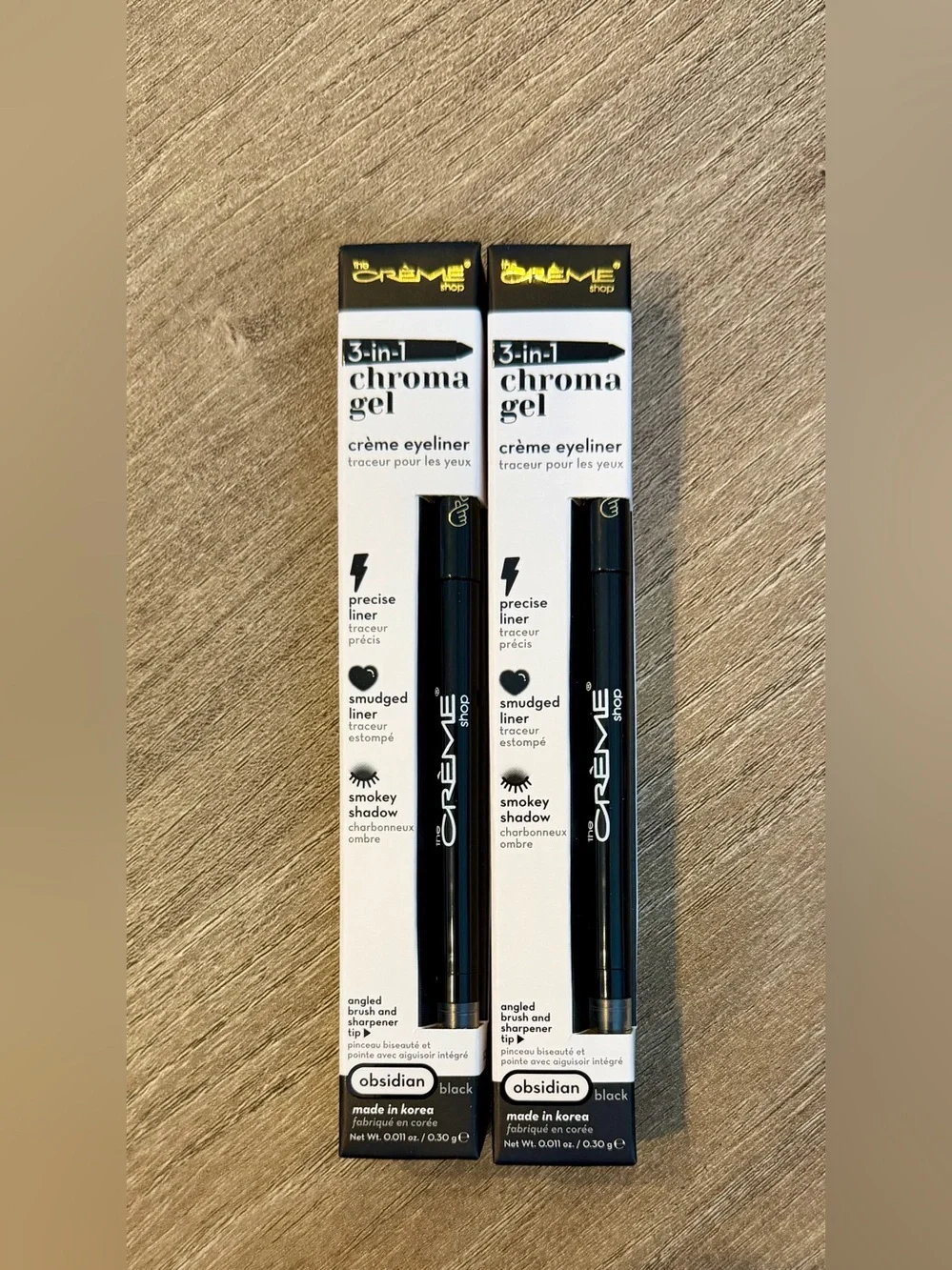 2 Black Crème 3-in-1 Chroma Gel Eyeliners